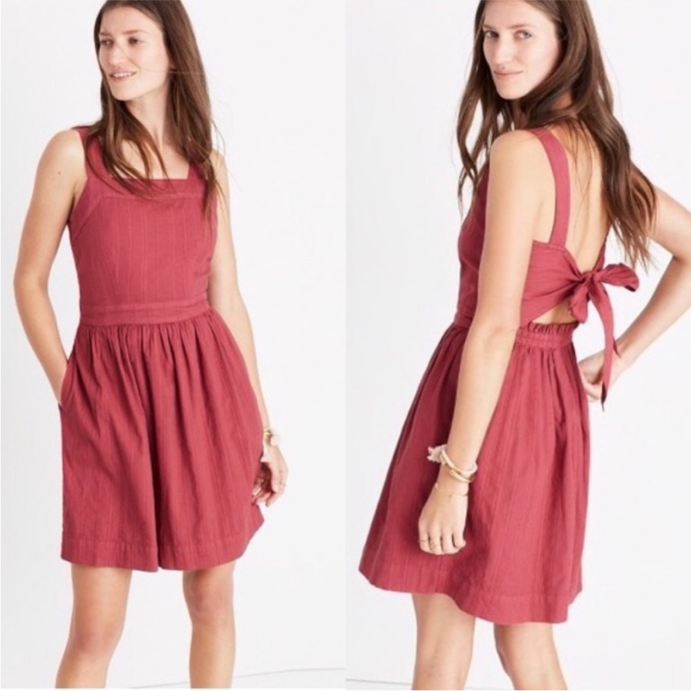 Madewell Apron Rust Open Back Dress